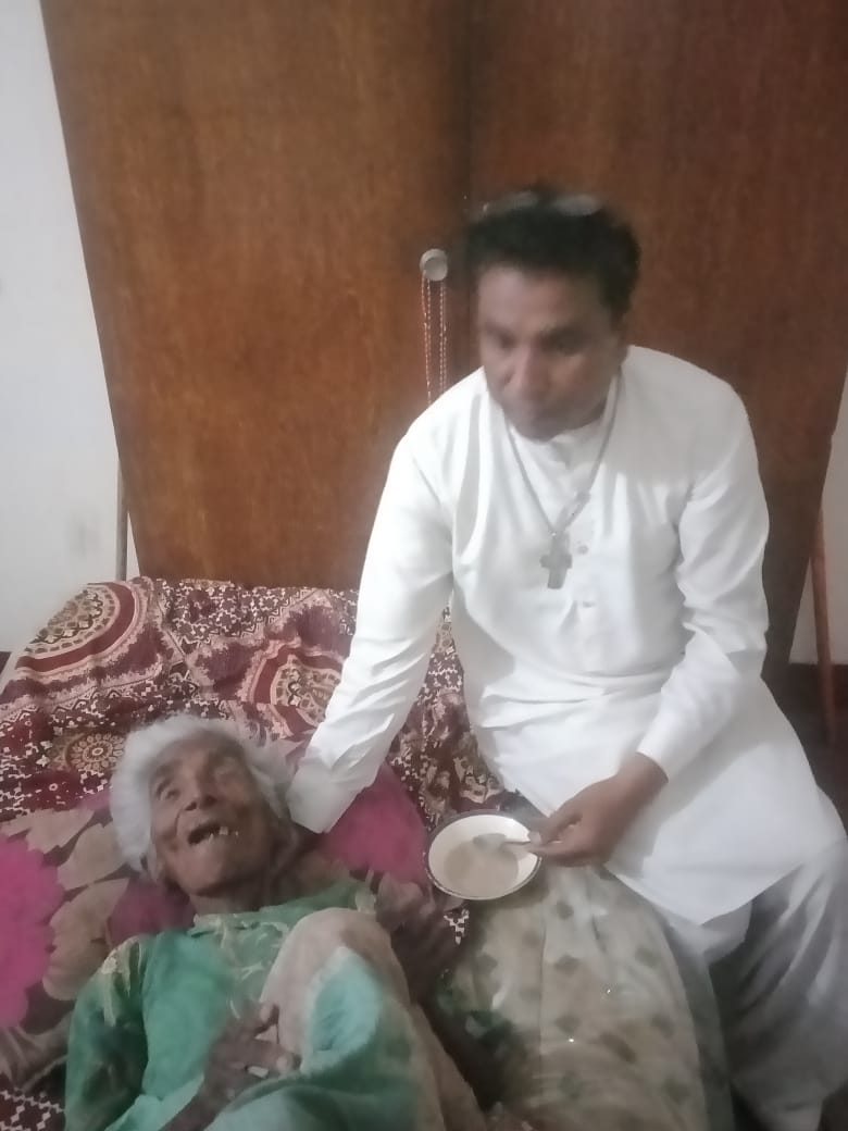 Elderly resident being cared for at Peace Home